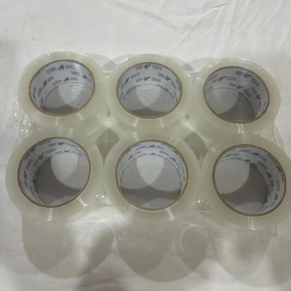 6 Rolls Clear  Packing Tape 2''x110 Yards Totaling  1980 Foot Long.‎